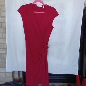 LARK & RO wrap dress, burgandy